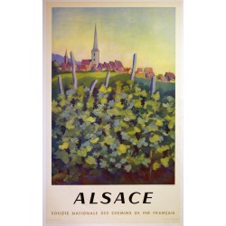 Aff. 60,5x99cm - SNCF Alsace