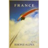 Aff. 60x100cm - France Rhone-Alpes Ski