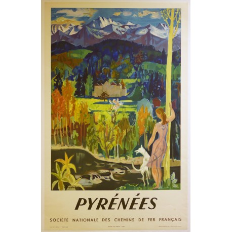 Aff. 62x98,5cm - SNCF Pyrénées Paysage