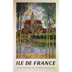 Aff. 61,5x99cm - SNCF Ile de France Eglise