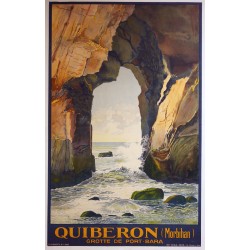 Aff. 60x96cm - Quiberon Grotte de Port-Bara