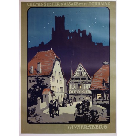 Aff. 74x102,5cm - Chemins de fer d'Alsace et de Lorraine Kaysersberg