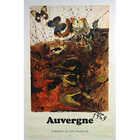 Aff. 37x59cm - Dali Auvergne Chemins de fer français