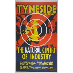 Aff. 62x100cm - Tyneside England The natural centre of industry