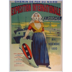 Aff. 58,5x80,5cm - Pays-Bas Exposition internationale d'Amsterdam 1895