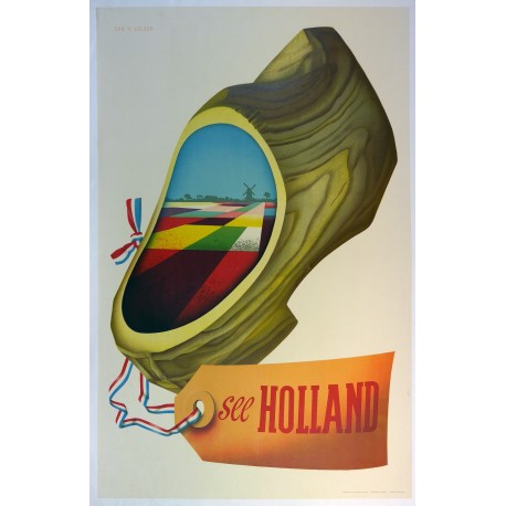 Aff. 62x96cm - Pays-Bas See Holland (Sabot)