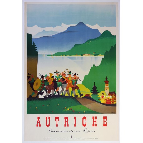 Aff. 63x93,5cm - Autriche Vacances de vos rêves