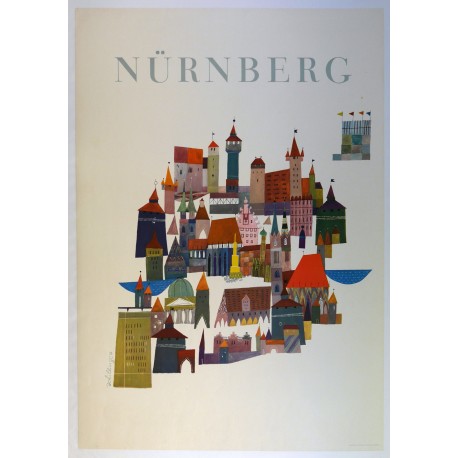 Aff. 58,5x84cm - Allemagne Nürnberg (Nuermberg)