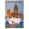 Aff. 65x98cm - Allemagne Frankfurt Soyez le Bienvenu (Bateau)