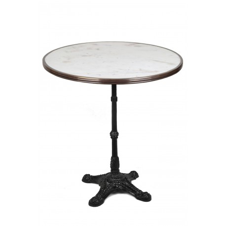 Table de Bistrot 71cm - Marbre Blanc