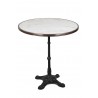 Table de Bistrot 71cm - Marbre Blanc