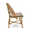 Chaise en Rotin - Biarritz Fleurs Blanc/Vert/Orange