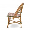 Chaise en Rotin - Biarritz Fleurs Blanc/Vert/Orange