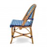 Chaise en Rotin - Saint Tropez Croix Bleu Clair/Bleu Marine/Blanc