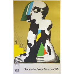 Aff. 64x99cm - Munchen Jeux Olympiques Munich 1972 Podium