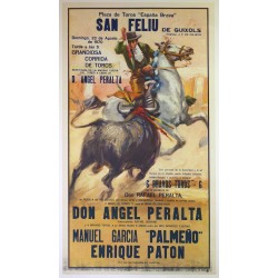 Aff. 53x95cm - Corrida San Feliu Don Angel Peralta