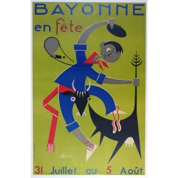 Aff. 50x78cm - Bayonne en fête 31 juillet au 5 août