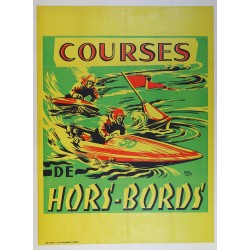 Aff. 59x80cm - Courses de Hors-Bord