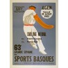 Aff. 55x76cm - Sports Basques Agen 63eme grande semaine 10 Août 1985