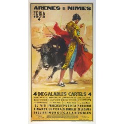 Aff. 50x93cm - Arènes de Nimes Féria 1973