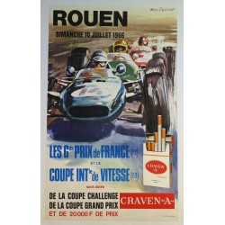 Aff. 39x61cm - Grand Prix de France 10 juillet 1966 (Course Automobile)