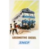 Aff. 62x99cm - SNCF Locomotive Diesel