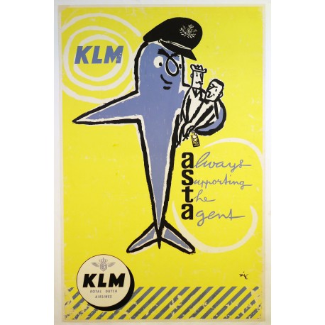 Aff. 65x100cm - KLM Always supporting the agent