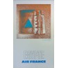 Aff. 60x100cm - Air France Egypte dédicassée par l'auteur