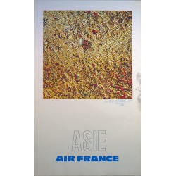 Aff. 60x100cm - Air France Asie dédicassée par l'auteur