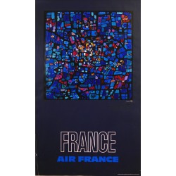 Aff. 60x100cm - Air France France dédicassée par l'auteur