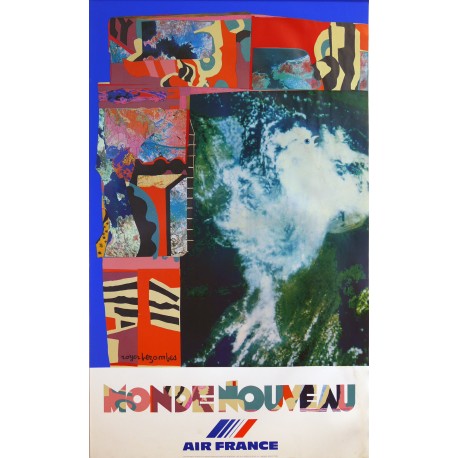 Aff. 60x100cm - Air France Un Monde Nouveau