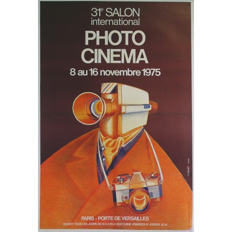 Aff. 77x116cm - 31ème salon international photo cinéma 8 au 16 novembre 1975