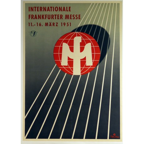 Aff. 59x83cm - Allemagne Internationale Frankefurter Messe 1951