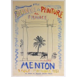 Aff. 55x79cm - 1ère Biennale de Peinture de France à Menton 1951
