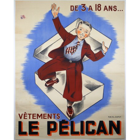 Aff. 106x134cm - Vêtements Le Pélican de 3 à 18 ans