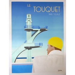 Aff. 119x158cm - Le Touquet Paris Plage (signée par l'auteur)