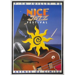 Aff. 118x158cm - Nice Jazz Festival 1995 Réimpression