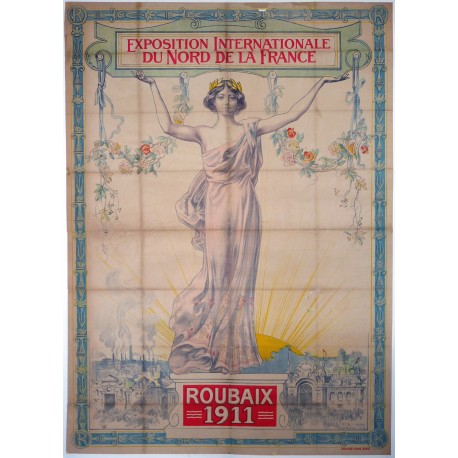 Aff. 114x153cm - Exposition Internationale Roubaix 1911