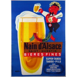 Aff. 113x157cm - Nain d'Alsace Bières Fines