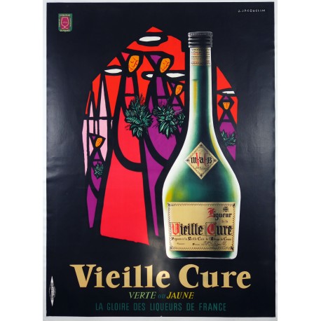 Aff. 112x156cm - Vieille Cure Verte et Jaune