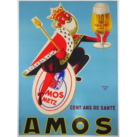 Aff. 113x154cm - Bière Amos Roi