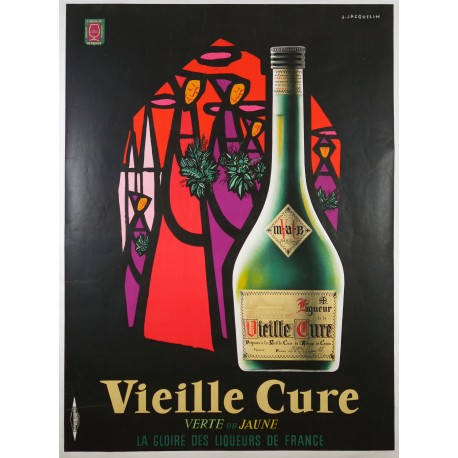 Aff. 114x154cm - Vieille Cure Verte et Jaune