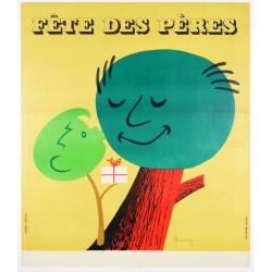 Aff. 113x131cm - Fête des Pères 1967 (Cadeau)