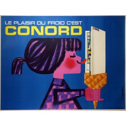 Aff. 155x114cm - Conord Le Plaisir du froid (Réfrigérateur)