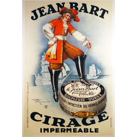 Aff. 97x149cm - Jean Bart Cirage Imperméable