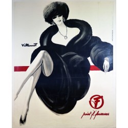 Aff. 116x144cm - Point "F" Fourrures (Femme en noir)