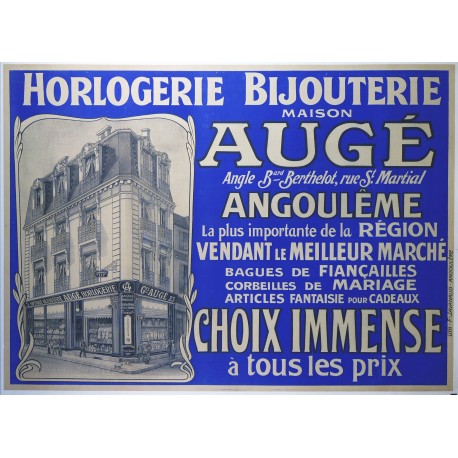 Aff. 148x109cm - Horlogerie Bijouterie Augé
