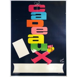 Aff. 114x155cm - Cadeaux (Lettres multicolores)