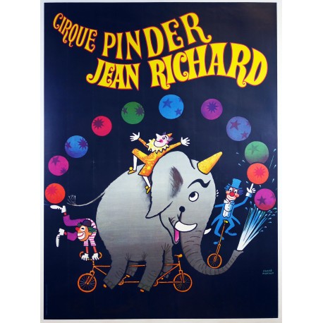 Aff. 115x156cm - Cirque Pinder Jean Richard