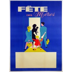 Aff. 112x152cm - Fête des Mères (Couple avec Enfats)